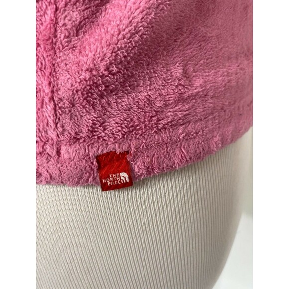 North Face Girl's Jacket Pink Sherpa Pullover 1/4 Zip Outerwear Size Medium - Picture 8 of 8